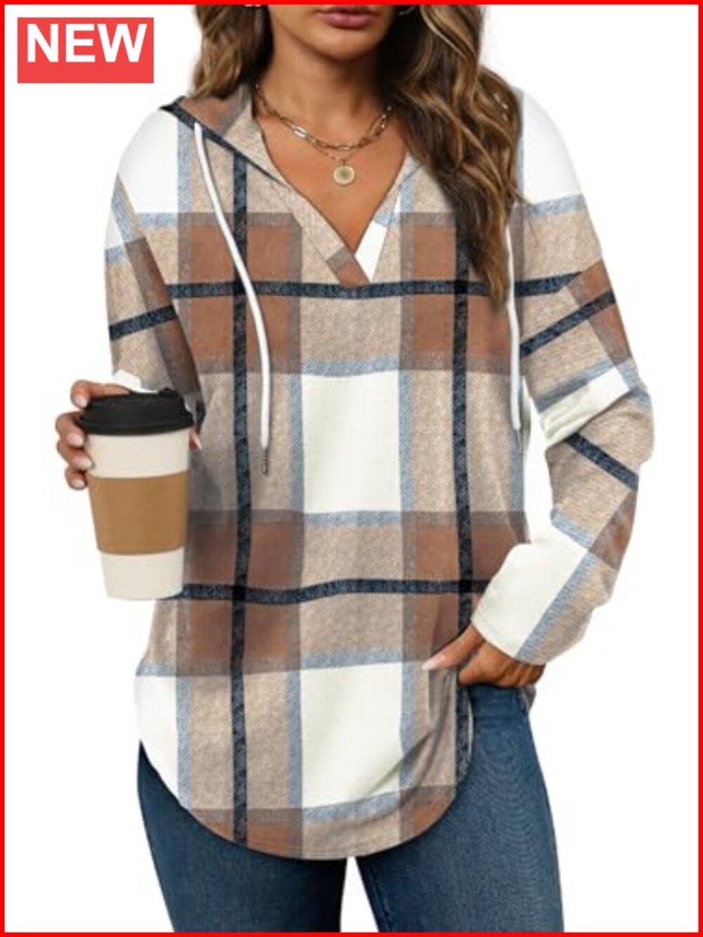 Womens Fashion Hoodies Oversized Pullover Long Sleeve Loose Fit V-Neck